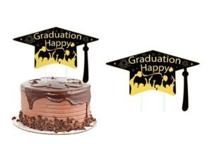 Graduation party supplies wholesale setup with Graduation Cake topper