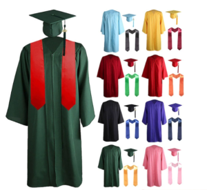 Graduation party supplies wholesale setup with 3 pcs graduation gown