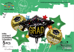 Graduation party supplies wholesale setup with Graduation Balloon set and Decortaion