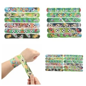 World Cup Series Shin Guards Wristbands Wholesale for party supply importers and event distributors - sales presentation context - sample room note