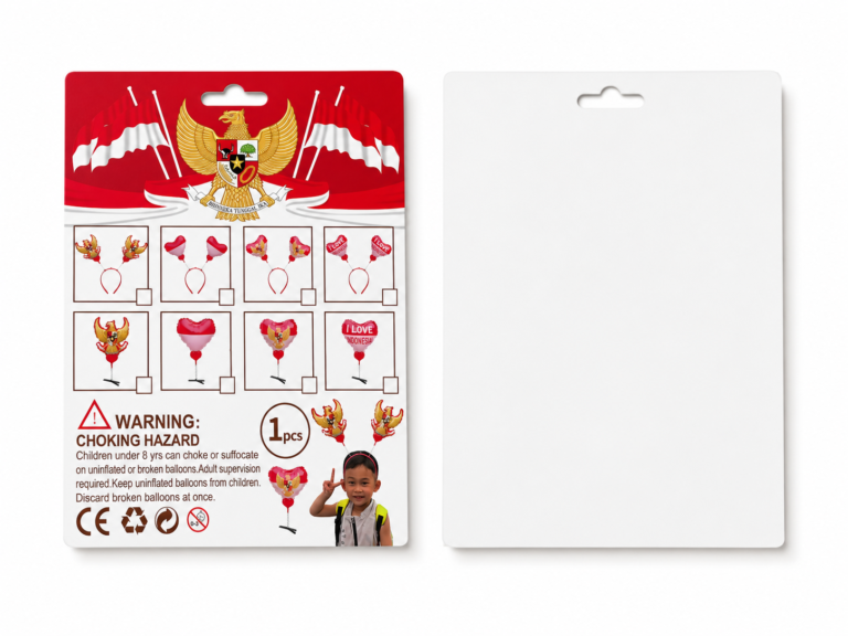 Single card retail packaging for wholesale foil balloons