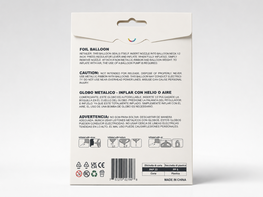 Letter package barcode