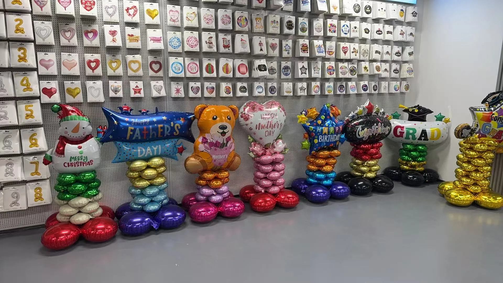 Custom foil balloon manufacturer product assortment by FoilJoy
