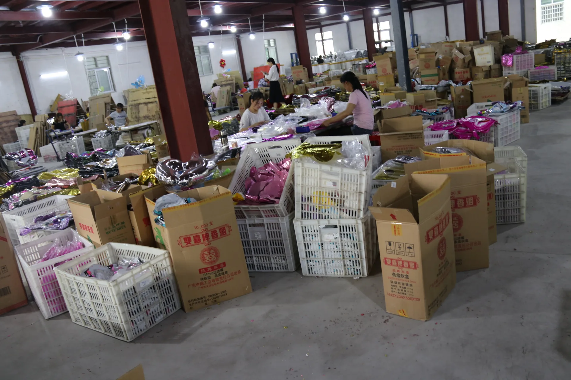 FoilJoy balloon packing and warehouse area