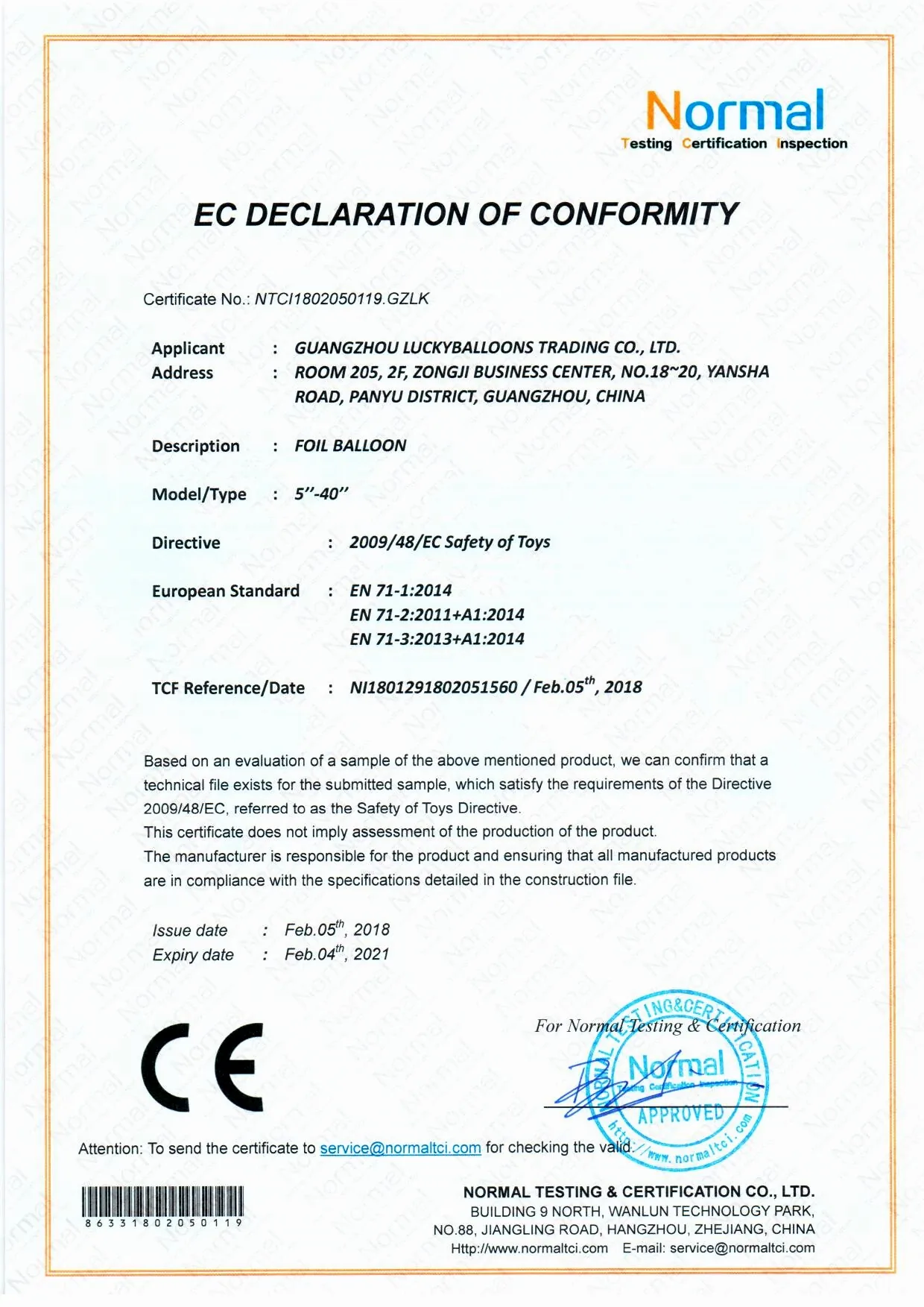 LED Bobo Compliance