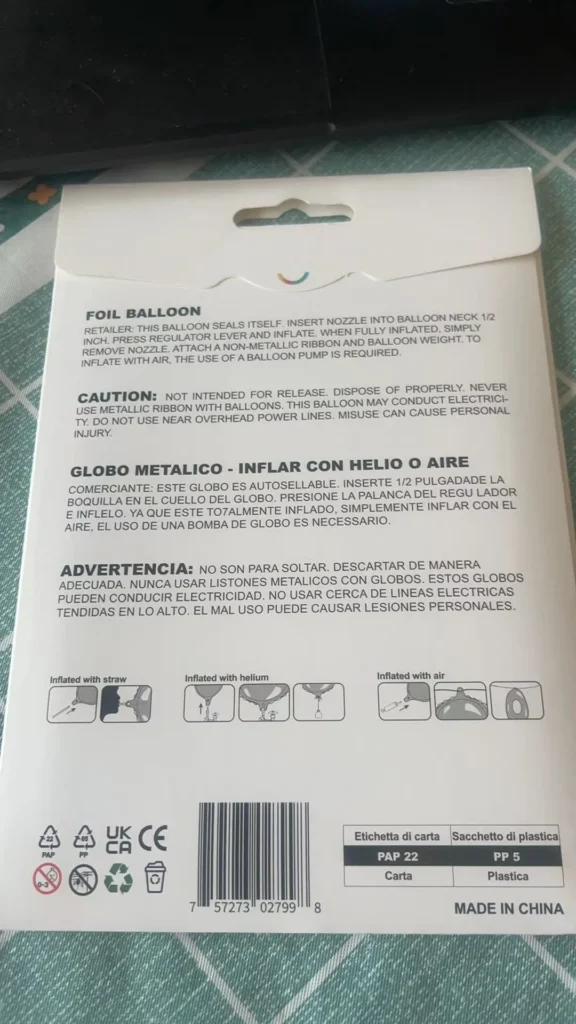 Foiljoy Foil Balloon Package Example 383–