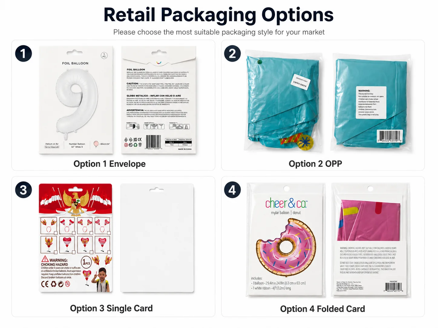 Foil Balloon Packaging Options