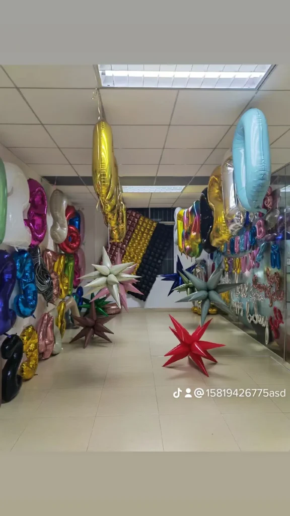Custom foil balloon manufacturer showroom display