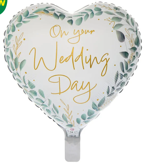Heart-shaped foil balloon for helium retention testing
